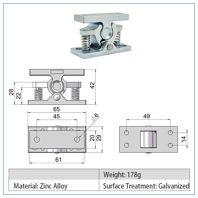 Strong Metal Locking Cabinet Latch - Befez