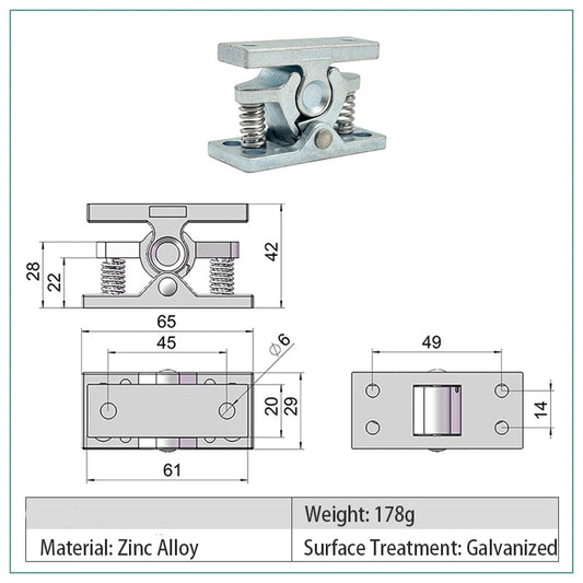 Strong Metal Locking Cabinet Latch - Befez