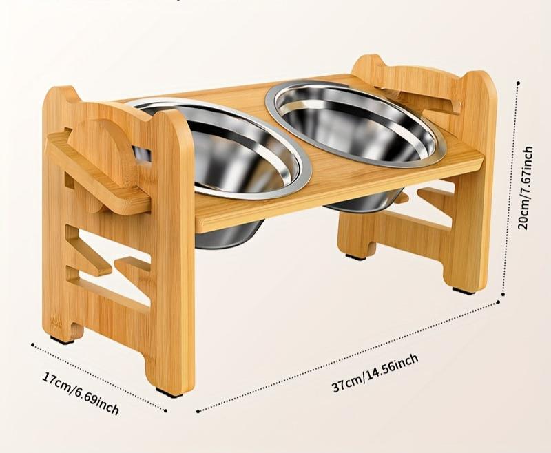 Stable Anti-Slip Dog Feeder with Two Bowls Befez - Befez