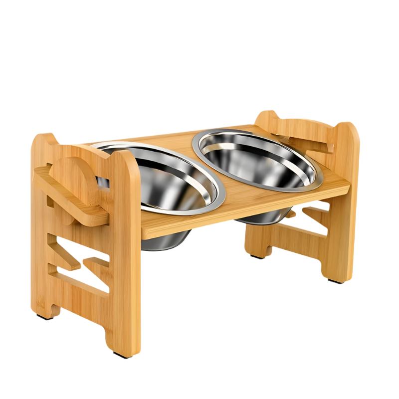 Stable Anti-Slip Dog Feeder with Two Bowls Befez