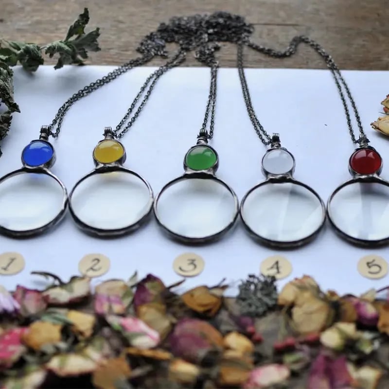 Classic Magnifying Glass Pendant Necklace