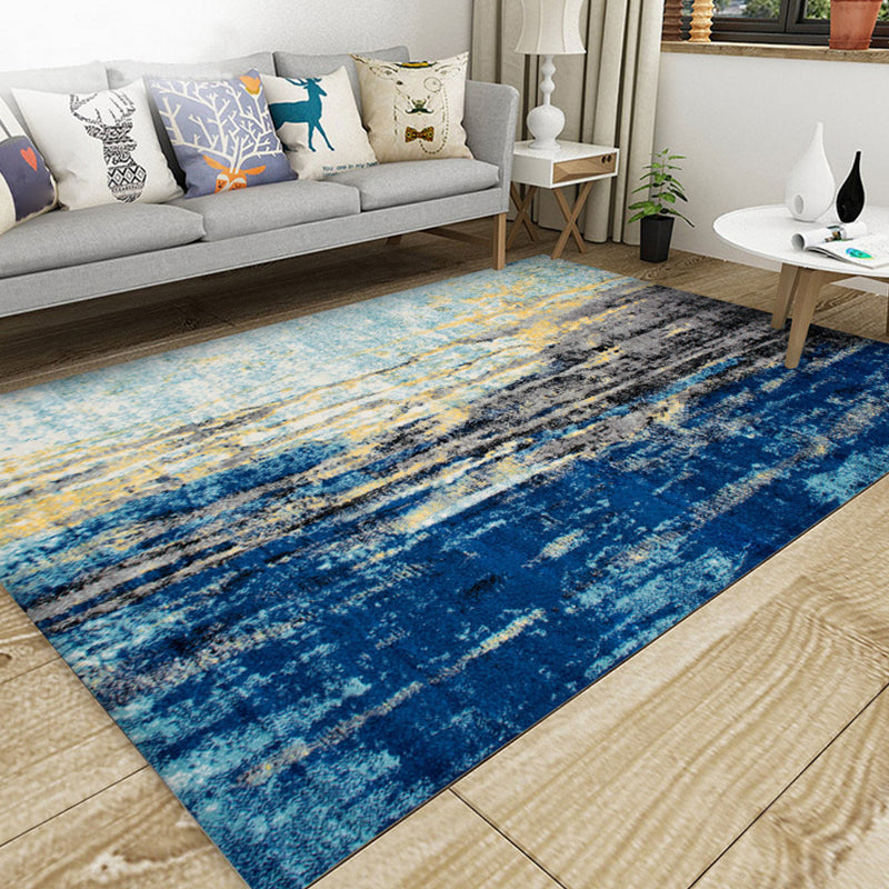 Vibrant Colorful Living Room Rug Non Slip Pet Friendly