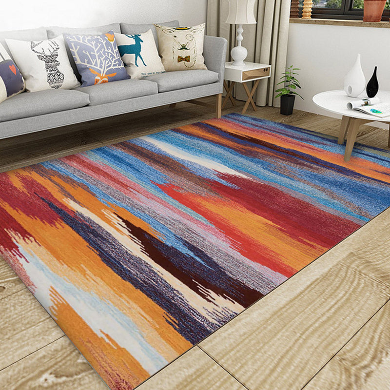 Vibrant Colorful Living Room Rug Non Slip Pet Friendly