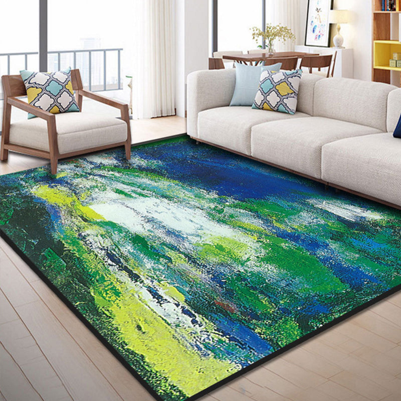Vibrant Colorful Living Room Rug Non Slip Pet Friendly