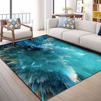 Vibrant Colorful Living Room Rug Non Slip Pet Friendly
