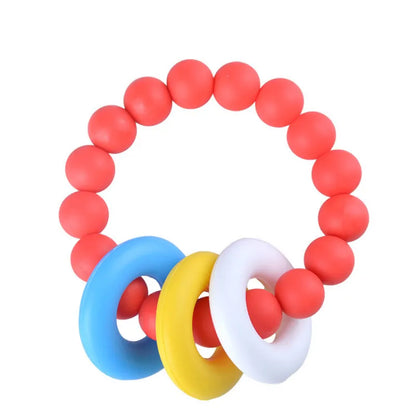 Soft Baby Teething Toy with Colorful Silicone Rings