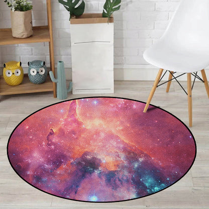 Colorful Galaxy Kids Rug Polyester Non-Slip Machine Washable Carpet