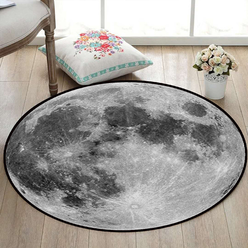 Colorful Galaxy Kids Rug Polyester Non-Slip Machine Washable Carpet