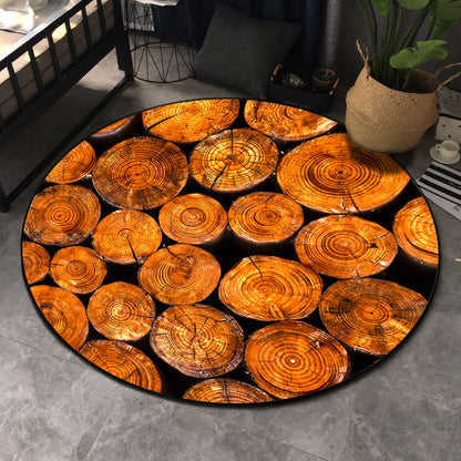 Colorful 3D Tree Print Non-Slip Living Room Carpet