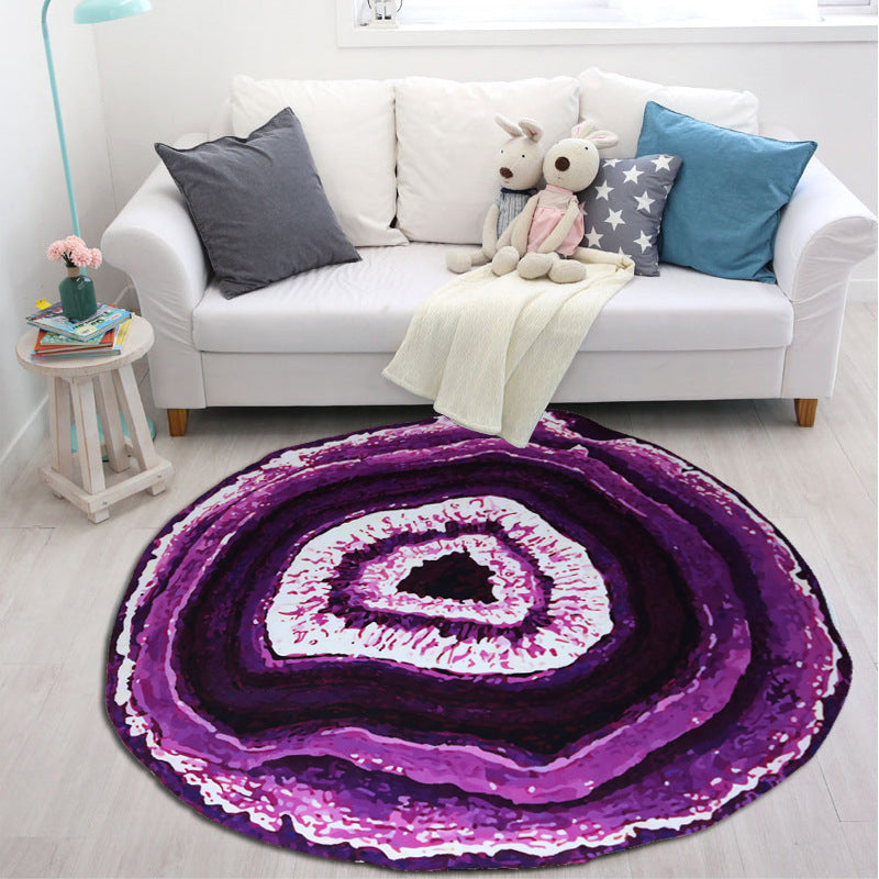 Colorful 3D Tree Print Non-Slip Living Room Carpet