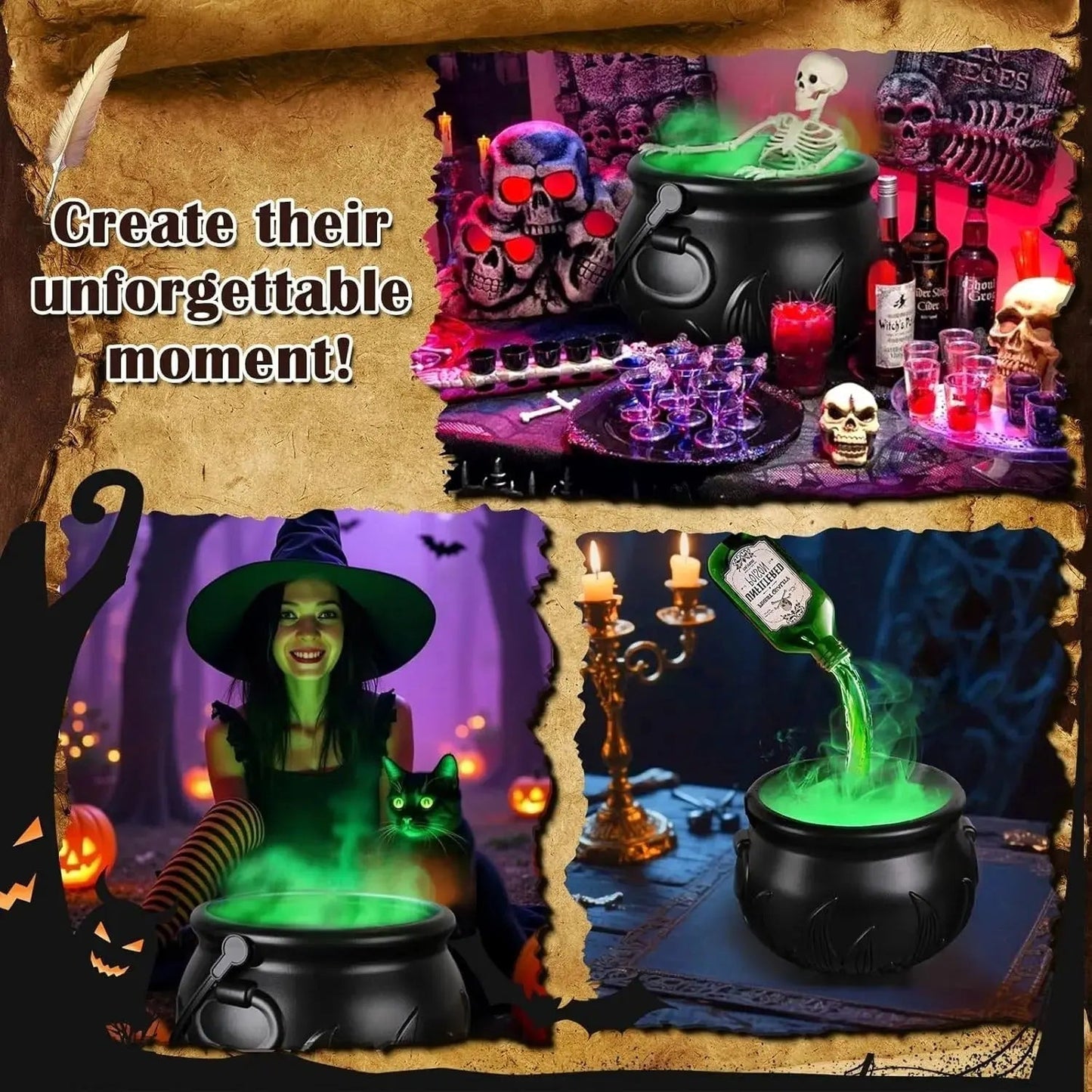 Spooky Fog Cauldron with Mysterious Mist Effect