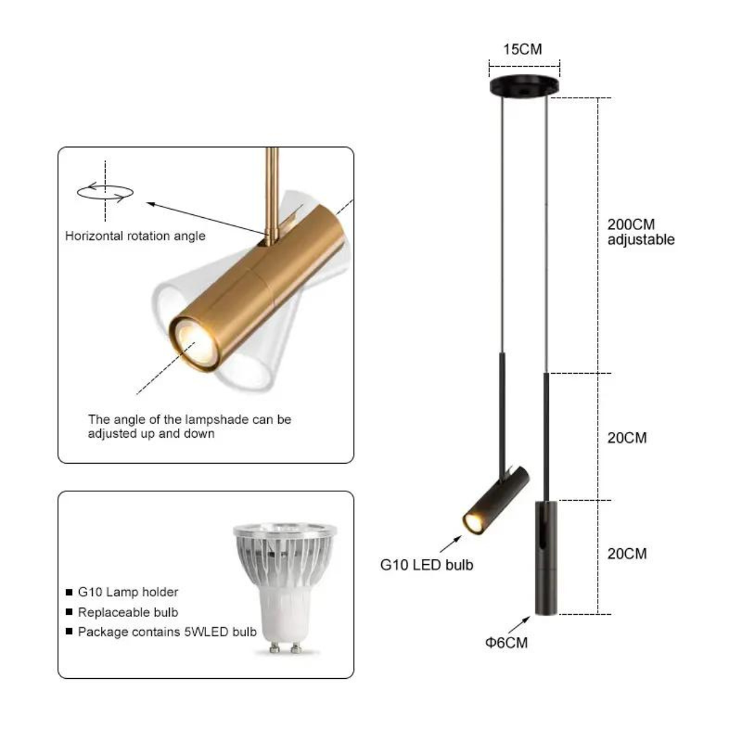 Stylish LED Hanging Lamp for Modern Bedrooms