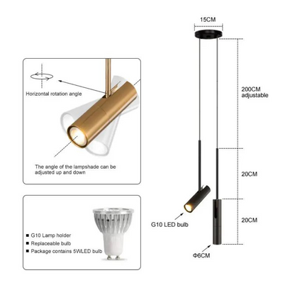 Stylish LED Hanging Lamp for Modern Bedrooms