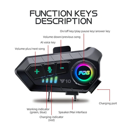 Wireless Bluetooth Helmet Intercom System