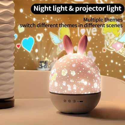 Befez | Cute Rabbit Night Light Star Projector