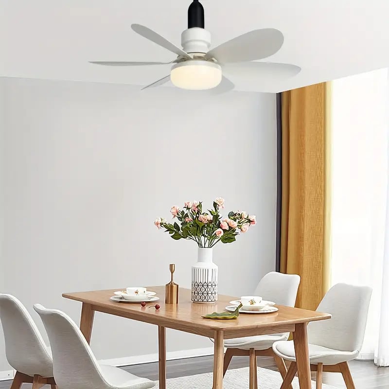 Compact 2-in-1 Ceiling Fan and Light with Remote