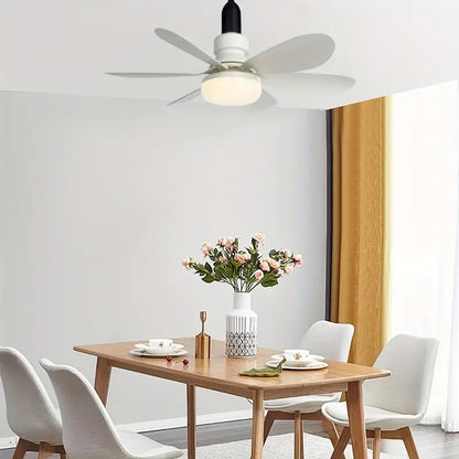 Compact 2-in-1 Ceiling Fan and Light with Remote