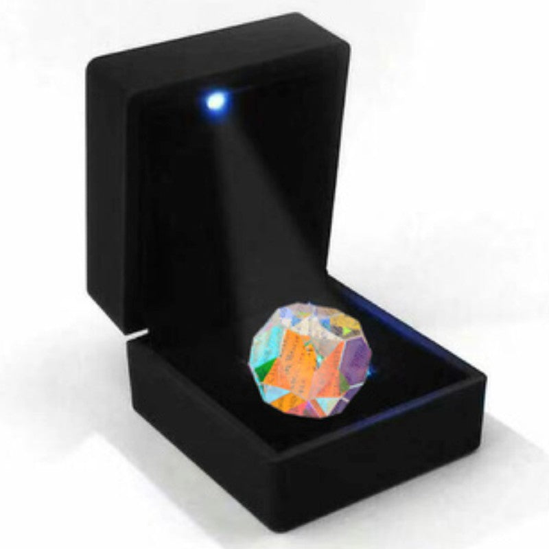 Colorful LED Crystal Prism Kit with Gift Box