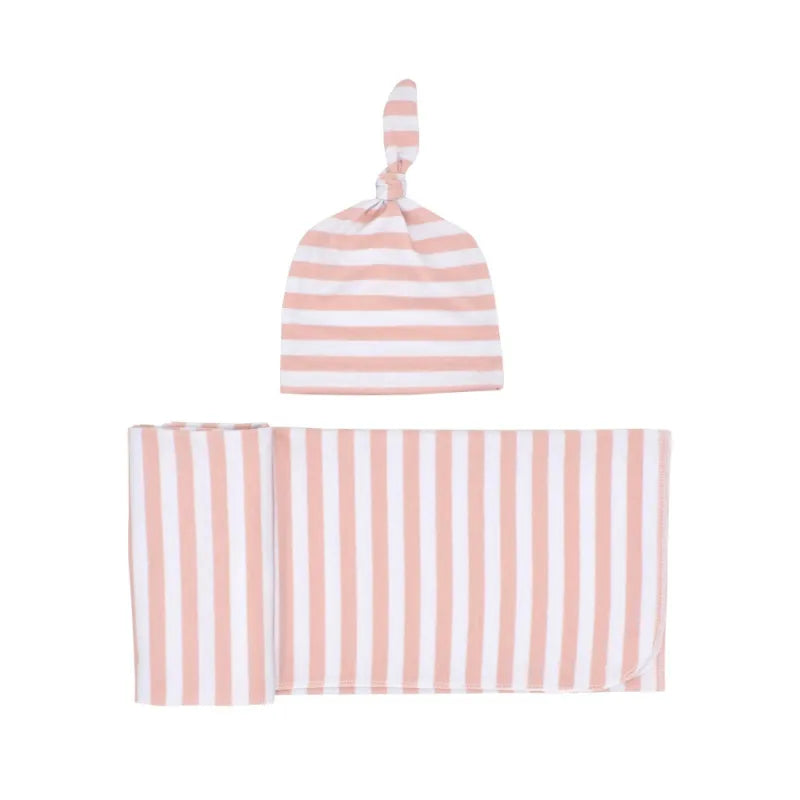 Cozy Baby Swaddle Set with Hat – Gentle Infant Wrap