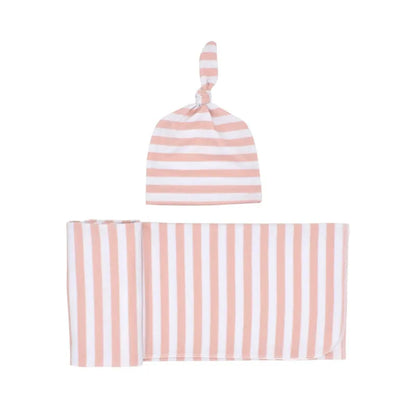Cozy Baby Swaddle Set with Hat – Gentle Infant Wrap