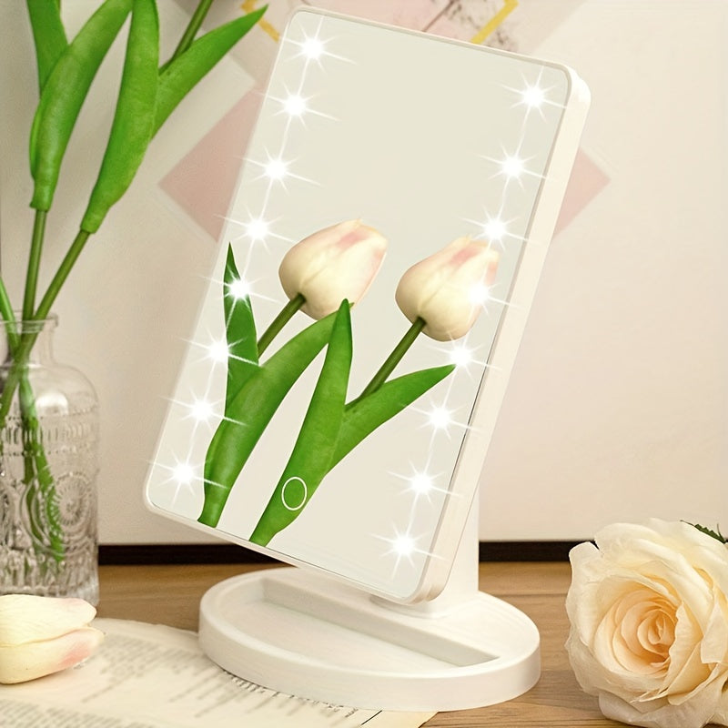Compact LED Travel Makeup Mirror