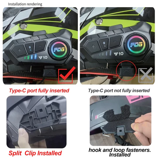 Wireless Bluetooth Helmet Intercom System