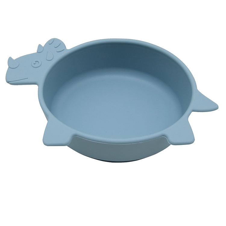 Soft Silicone Baby Bowl - Fun Dinosaur Grip Bowl