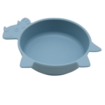 Soft Silicone Baby Bowl - Fun Dinosaur Grip Bowl