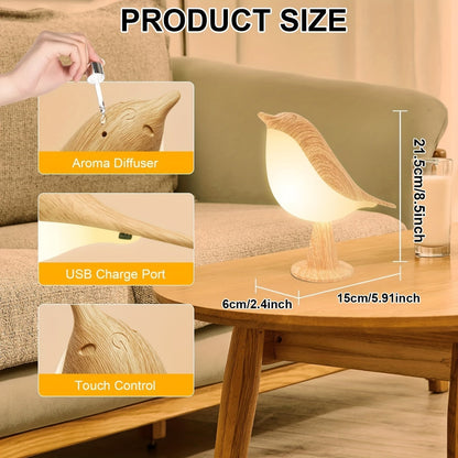 Colorful USB Bird Shaped Desk Lamp with Sensor Switch