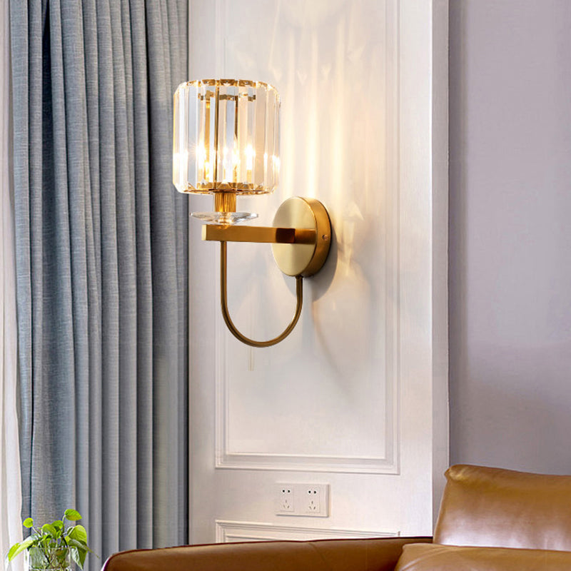 Stylish Crystal Wall Light - Contemporary Cylinder Lamp - Befez