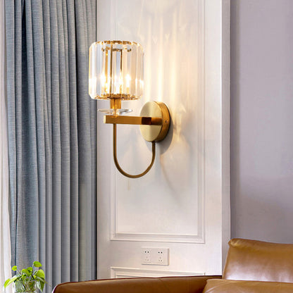 Stylish Crystal Wall Light - Contemporary Cylinder Lamp - Befez
