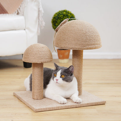 Cozy Cat Sisal Scratcher with Plush Bed