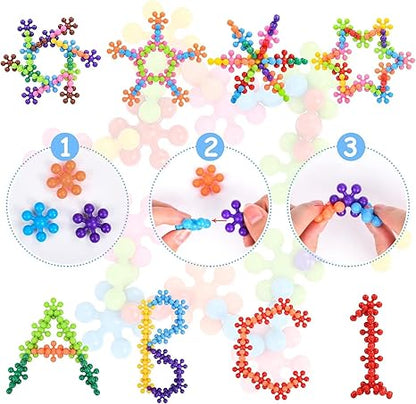 Colorful Kids Educational Snowflake Blocks - Befez