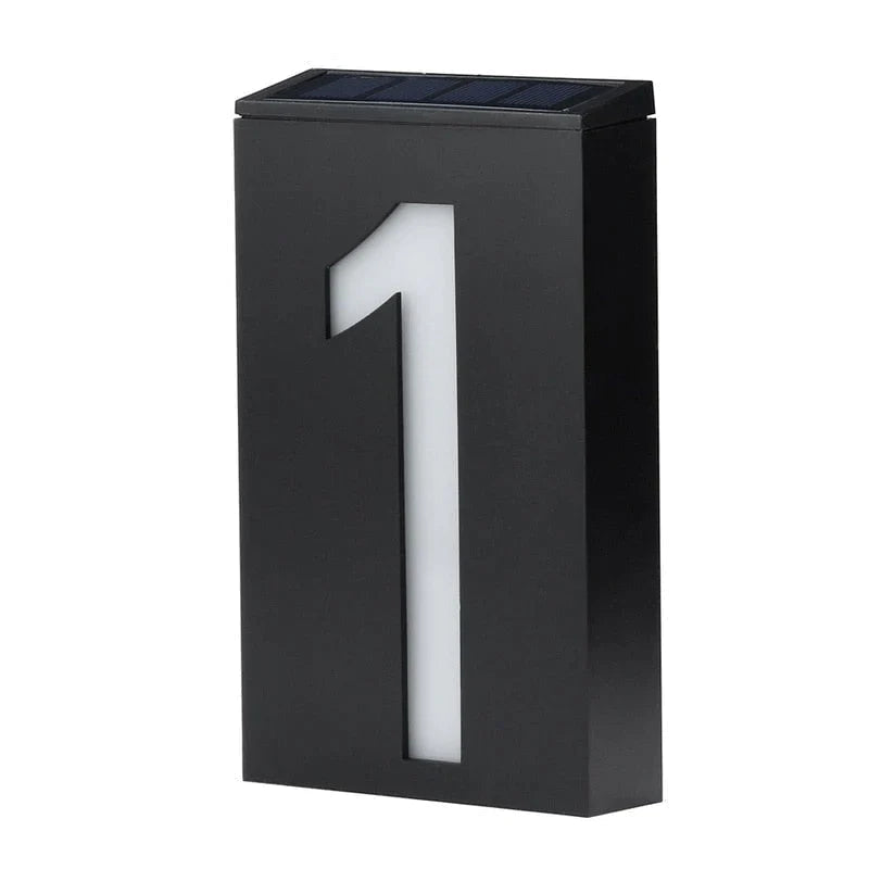 Befez Solar Powered House Number Sign