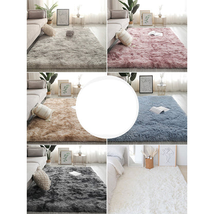 Soft Plush Living Room Area Rug Multicolor Non-Slip Carpet