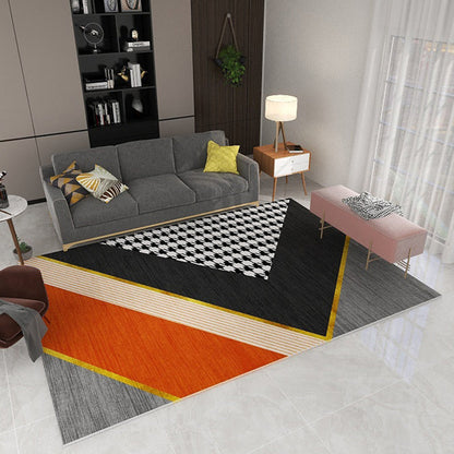 Stylish Geometric Pattern Rug Multicolor Polypropylene Indoor Rug
