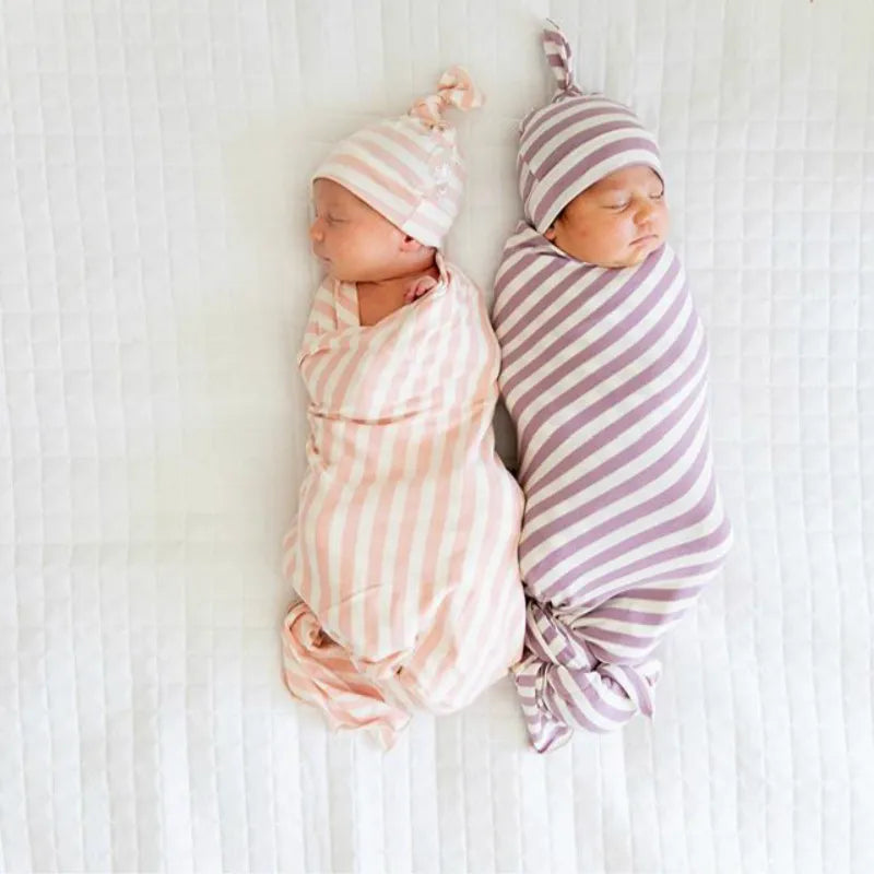 Cozy Baby Swaddle Set with Hat – Gentle Infant Wrap