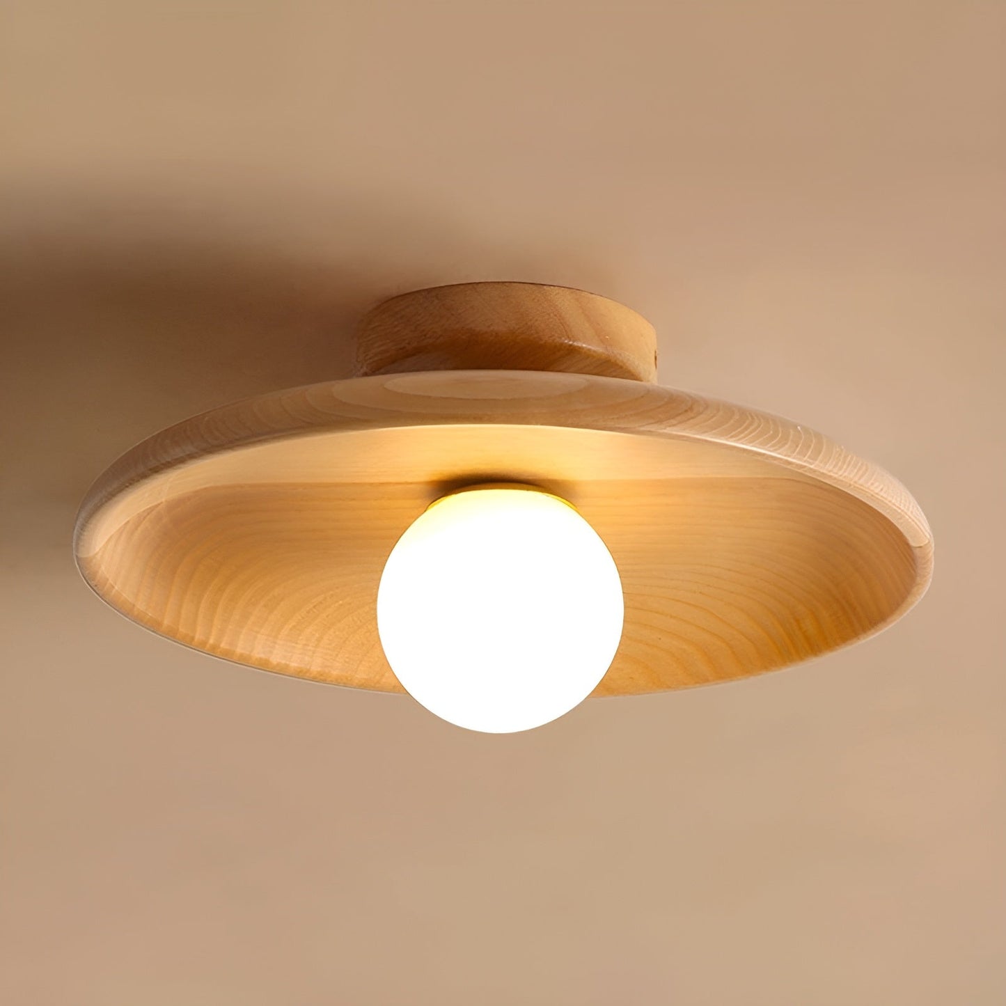 Rustic Wooden LED Pendant Light