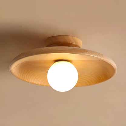 Rustic Wooden LED Pendant Light