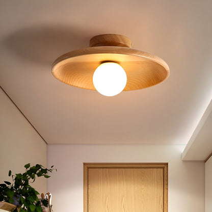 Rustic Wooden LED Pendant Light
