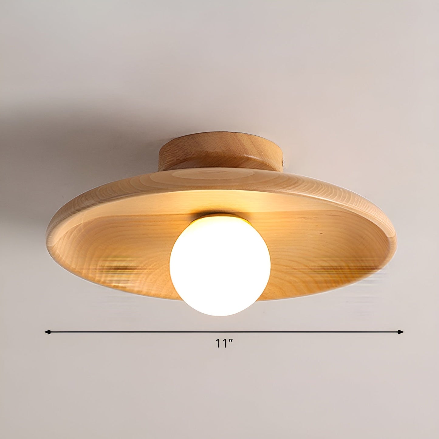 Rustic Wooden LED Pendant Light