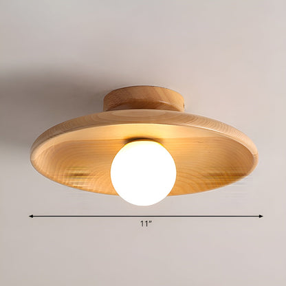 Rustic Wooden LED Pendant Light