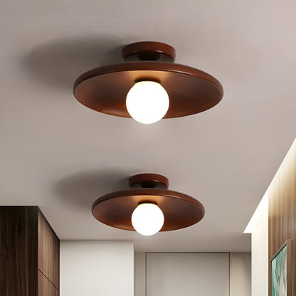 Rustic Wooden LED Pendant Light