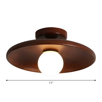 Rustic Wooden LED Pendant Light