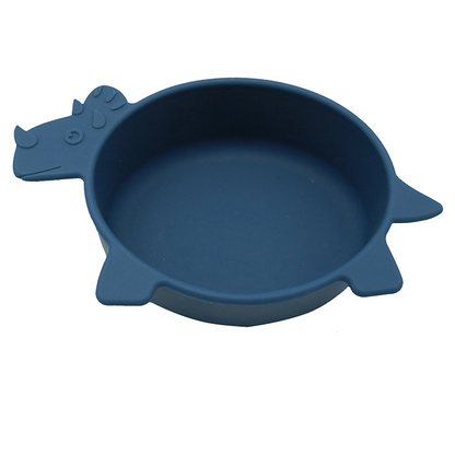 Soft Silicone Baby Bowl - Fun Dinosaur Grip Bowl