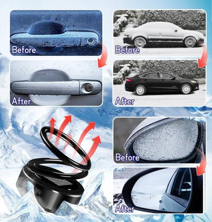 Compact Car Heater Defroster with Solar Charger