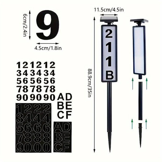 Wireless Solar Address Sign with Bright Dual Lights - Befez