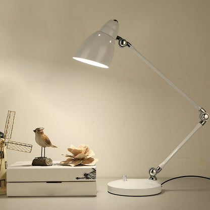 Metal Adjustable Desk Lamp with Round Clock Shade - Befez