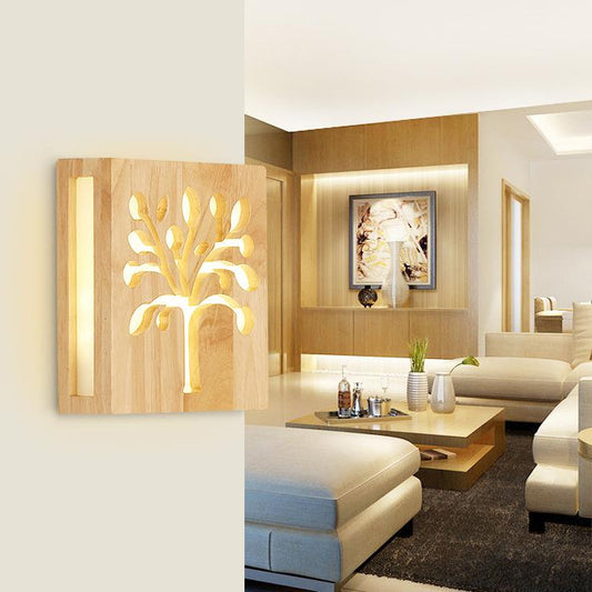 Rustic Wooden LED Wall Light - Befez