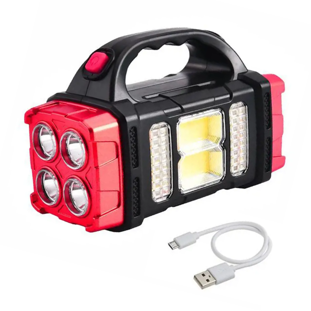 Portable 4-in-1 LED Flashlight Power Bank